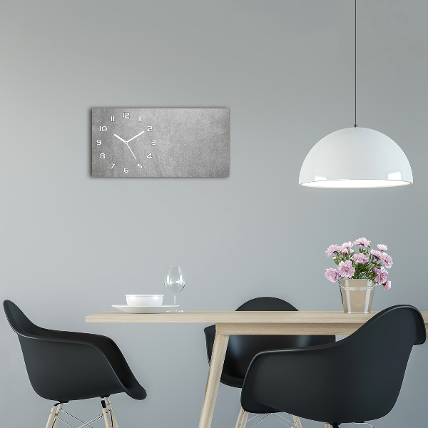 Reloj de cristal horizontal Pared gris