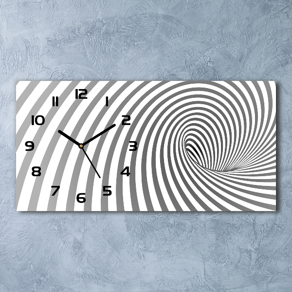 Reloj rectangular Espiral rayada