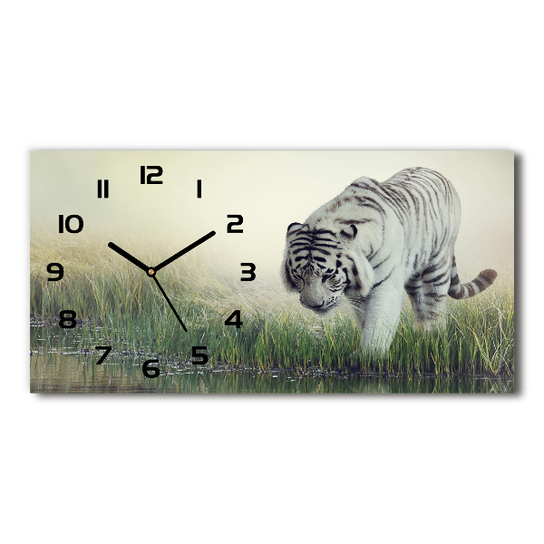 Reloj rectangular Tigre blanco