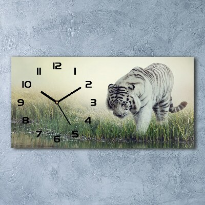 Reloj rectangular Tigre blanco