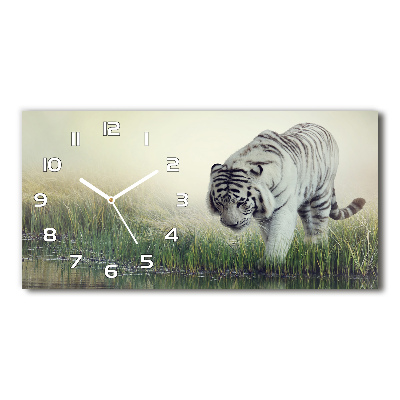 Reloj rectangular Tigre blanco