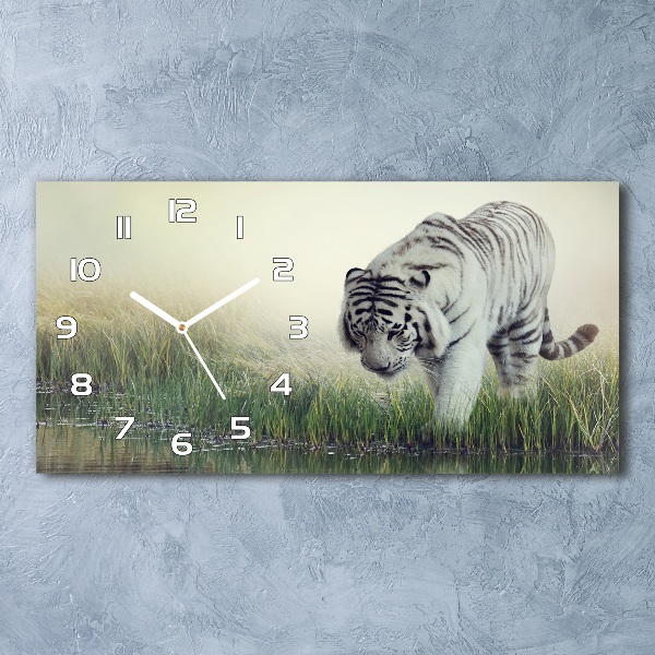 Reloj rectangular Tigre blanco