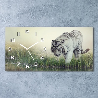 Reloj rectangular Tigre blanco
