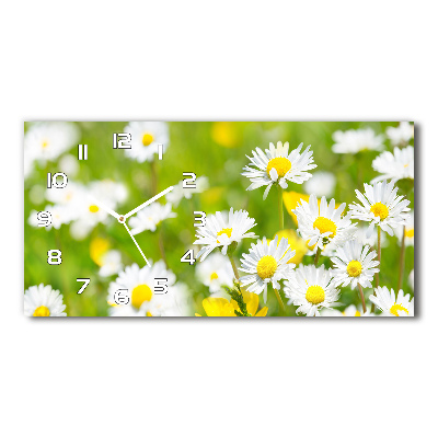 Reloj de cristal horizontal Margaritas