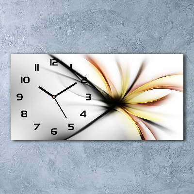 Reloj rectangular Flor abstracta