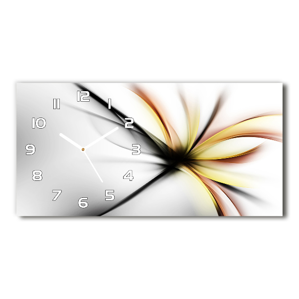 Reloj rectangular Flor abstracta