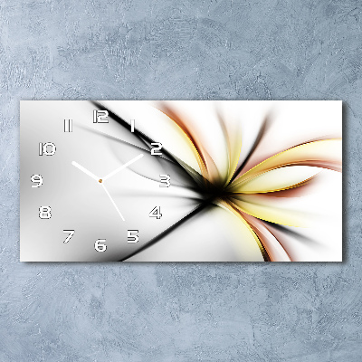 Reloj rectangular Flor abstracta