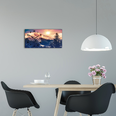 Zegar ścienny szklany cichy Góry Kolorado