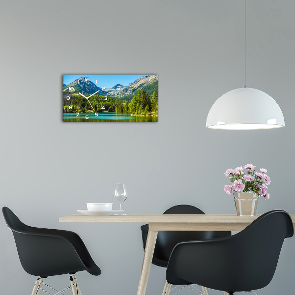 Reloj de cristal horizontal Lago en las montañas