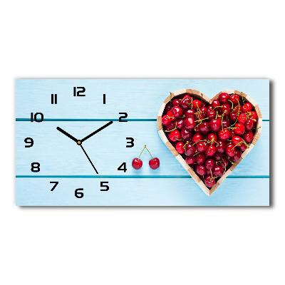Reloj horizontal Corazón de cereza