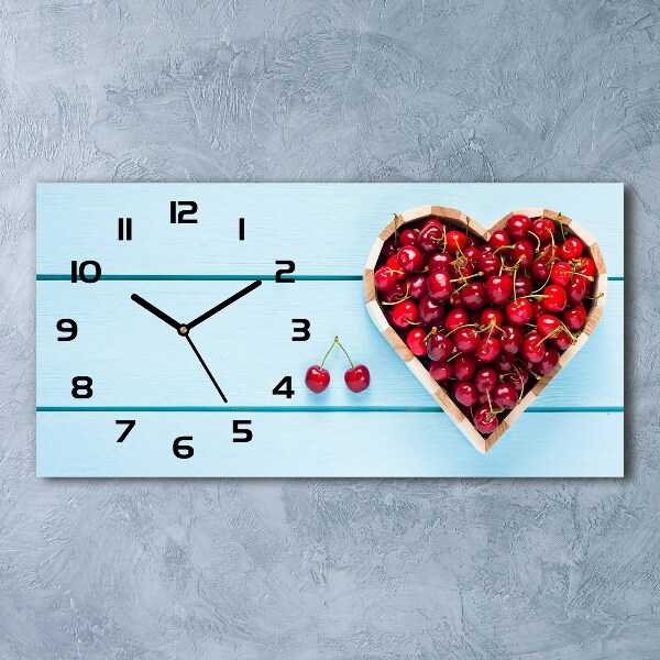 Reloj horizontal Corazón de cereza
