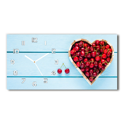 Reloj horizontal Corazón de cereza
