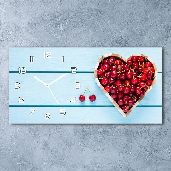 Reloj horizontal Corazón de cereza