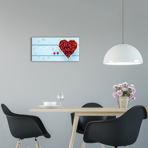 Reloj horizontal Corazón de cereza