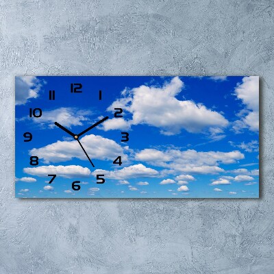 Reloj de cristal horizontal Nubes en el cielo