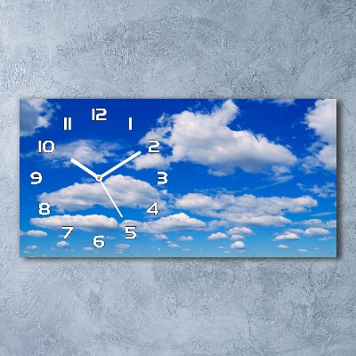 Reloj de cristal horizontal Nubes en el cielo
