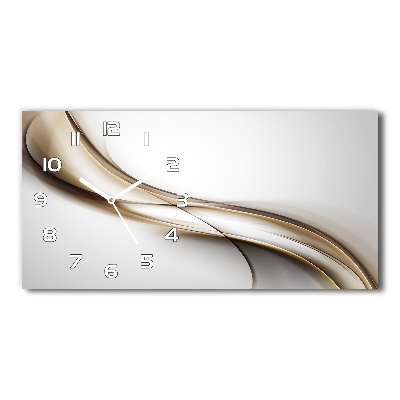 Reloj de cristal horizontal Ola marrón