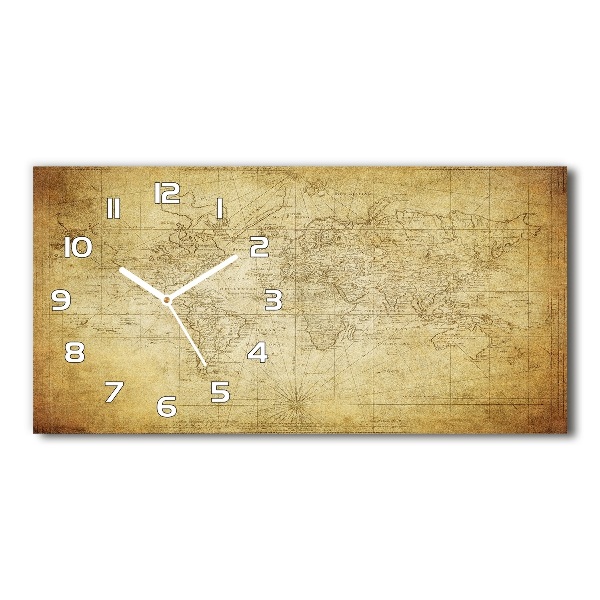 Reloj rectangular Mapa del viejo mundo