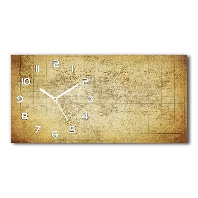 Reloj rectangular Mapa del viejo mundo