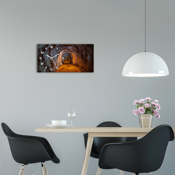 Zegar ścienny szklany Podziemny tunel