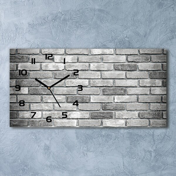 Reloj de cristal horizontal Pared de ladrillos