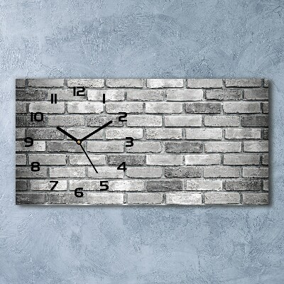Reloj de cristal horizontal Pared de ladrillos