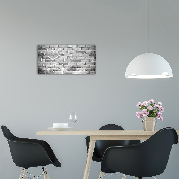 Reloj de cristal horizontal Pared de ladrillos