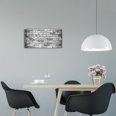 Reloj de cristal horizontal Pared de ladrillos