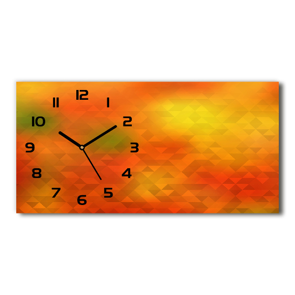 Reloj de cristal horizontal Triángulos abstractos