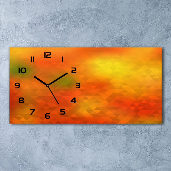 Reloj de cristal horizontal Triángulos abstractos