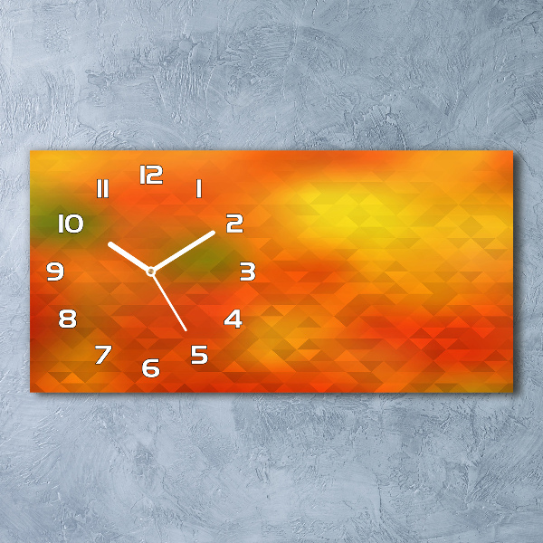 Reloj de cristal horizontal Triángulos abstractos