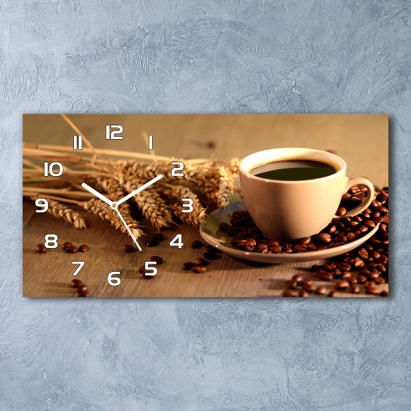 Reloj rectangular Café aromático