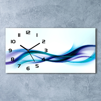 Reloj de cristal horizontal Ondas abstractas