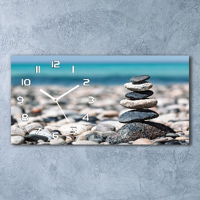 Reloj de cristal horizontal Un montón de piedras