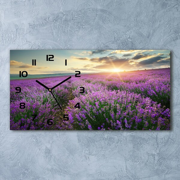 Reloj rectangular Campo de lavanda
