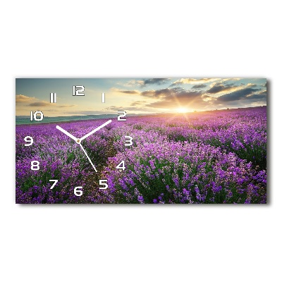 Reloj rectangular Campo de lavanda