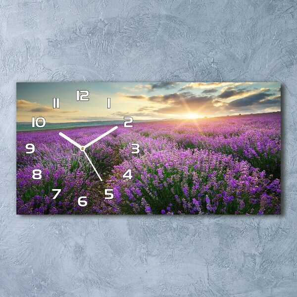 Reloj rectangular Campo de lavanda