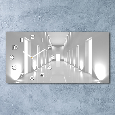 Nowoczesny zegar ścienny szklany Korytarz