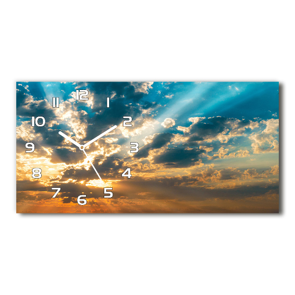 Reloj horizontal Cielo del atardecer