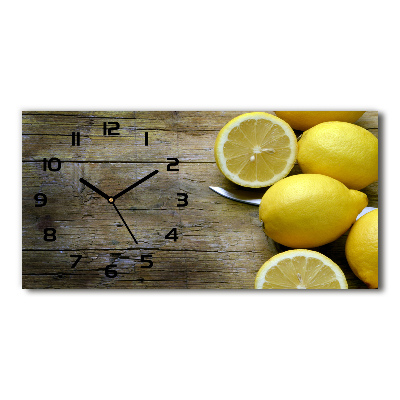 Reloj horizontal Limones en madera