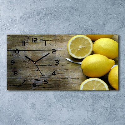 Reloj horizontal Limones en madera