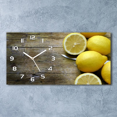 Reloj horizontal Limones en madera