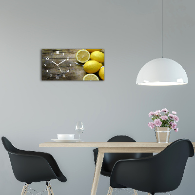 Reloj horizontal Limones en madera