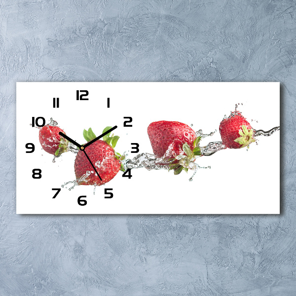 Reloj horizontal Fresas y agua