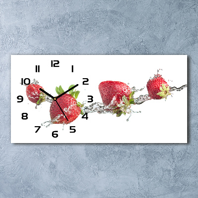 Reloj horizontal Fresas y agua