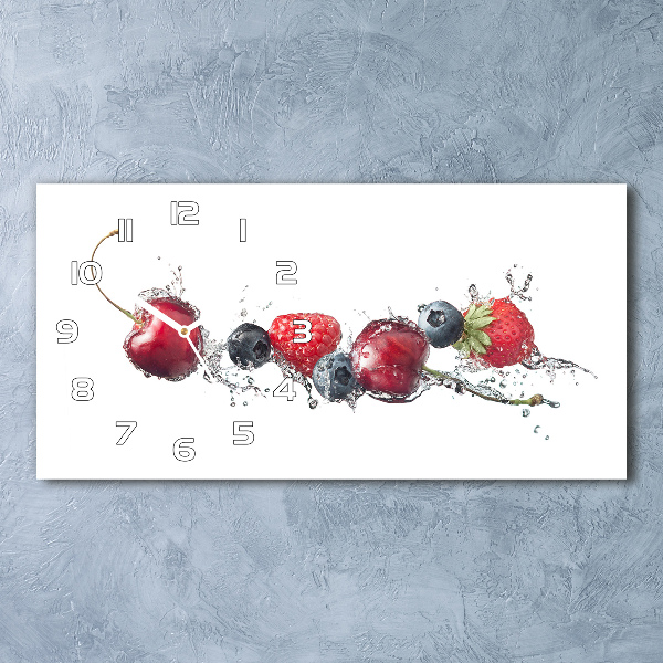 Reloj de cristal horizontal Frutos del bosque