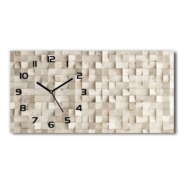 Reloj rectangular Cubos de madera