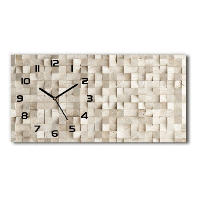 Reloj rectangular Cubos de madera