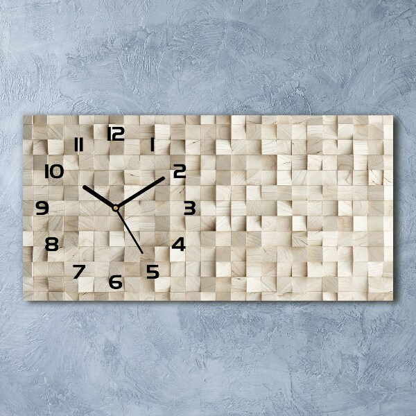 Reloj rectangular Cubos de madera
