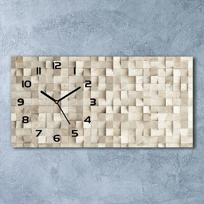 Reloj rectangular Cubos de madera